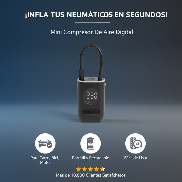 Inflador Portátil Rápido